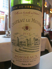 [Fr] Chateau LE MENHIR Bordeaux 2011 – La Grange aint Michel, Paris {21 €} (15.03.15)