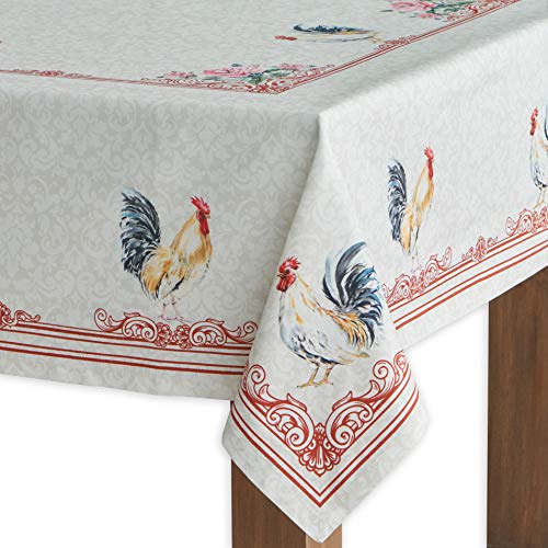 Maison d’ Hermine Campagne 100{242cb032958b6afdab6dfce0d3fbcd4d1271af951227e9e918022bc1c5f4275c} Cotton Tablecloth 60 – inch by 90 – inch.