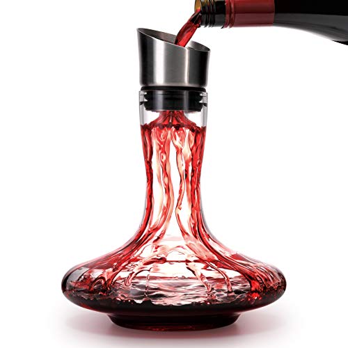 Wine Decanter Built-in Aerator Pourer, Wine Carafe Red Wine Decanter,100{242cb032958b6afdab6dfce0d3fbcd4d1271af951227e9e918022bc1c5f4275c} Lead-free Crystal Glass, Wine Hand-held Aerator, Wine Gift, Wine Accessories