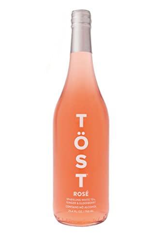 TÖST ROSÉ All-Natural Alcohol Free Sparkling Beverage, 25.4 Fl Oz (Pack of 1)