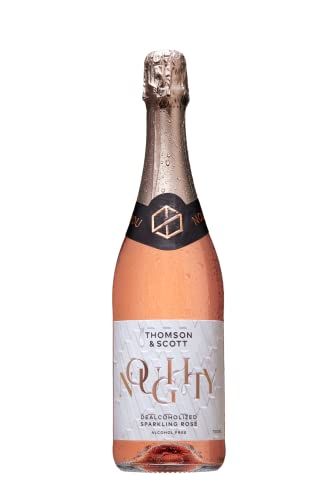 Thomson & Scott Noughty Alcohol Free Sparkling Rosé, Organic, Low-Sugar, Halal Certified, Vegan, Great Gift for Expecting and New Mums, Birthdays, Anniversaries, Non Alcoholic Rose, 750ml