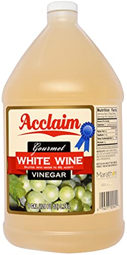 Acclaim Gourmet White Wine Vinegar, 128 Ounces (1 Gallon) – 5{242cb032958b6afdab6dfce0d3fbcd4d1271af951227e9e918022bc1c5f4275c} Acidity