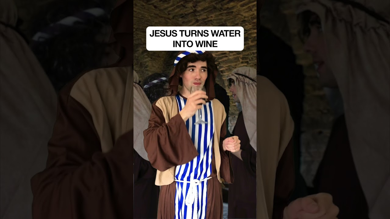 Jesus turns water into wine #shorts